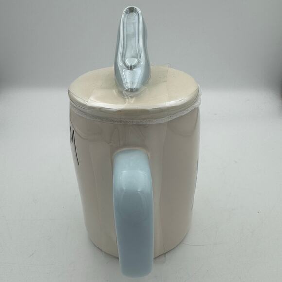 Rae Dunn Disney Princess Mug A Dream Come True Glass Slipper Lid Blue Handle - Picture 3 of 5